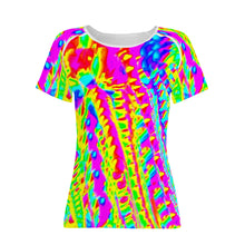 Load image into Gallery viewer, Ti Amo I love you Exclusive Brand  - Magenta/ Fushia - Cyan / Aqua - Red - Electric Violet - Harlequinn - Ripe Lemon - Blue - Women&#39;s T shirt - Sizes XS-2XL
