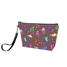 Load image into Gallery viewer, Ti Amo I love you - Exclusive Brand - Rose Brown - Sea Creatures - Sling Cosmetic Bag
