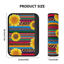 Load image into Gallery viewer, Ti Amo I love you - Exclusive  Brand - Leopard &amp; Sunflowers - Car Seat Belt Covers
