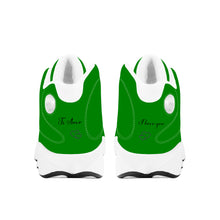 Load image into Gallery viewer, Ti Amo I love you - Exclusive Brand  - Ao Green - Mens / Womens - Unisex  Basketball Shoes - White Laces
