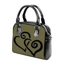 Load image into Gallery viewer, Ti Amo I love you - Exclusive Brand - Beat Around the Bush - Double Black Heart -  Shoulder Handbag
