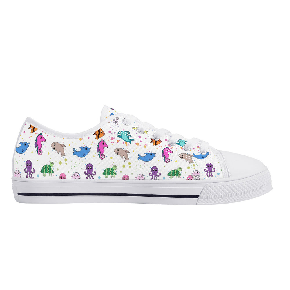 Ti Amo I love you - Exclusive Brand  - Low-Top Canvas Shoes - White Soles