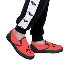 Load image into Gallery viewer, Ti Amo I love you - Exclusive Brand - Persimmon - Double Black Heart - Kids Slip-on shoes - Black Soles
