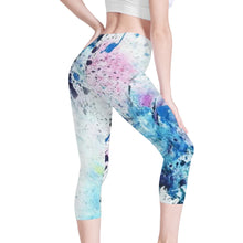 Load image into Gallery viewer, Ti Amo I love you - Exclusive Brand - Splatter - Womens / Teen Girls / Womens Plus Size -  Capri Yoga Leggings - Sizes XS-3XL
