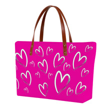 Load image into Gallery viewer, Ti Amo I love you - Exclusive Brand  - Hollywood Cerise - Lots of Hearts - Dive Cloth Totes
