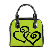 Load image into Gallery viewer, Ti Amo I love you - Exclusive Brand  - Martian - Double Black Heart -  Shoulder Handbag - Ti Amo I love you
