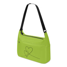 Load image into Gallery viewer, Ti Amo I love you - Exclusive Brand - Android Green - Double Script Heart - Journey Computer Shoulder Bag
