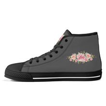 Load image into Gallery viewer, Ti Amo I love you - Exclusive Brand - High-Top Canvas Shoes - Black Soles
