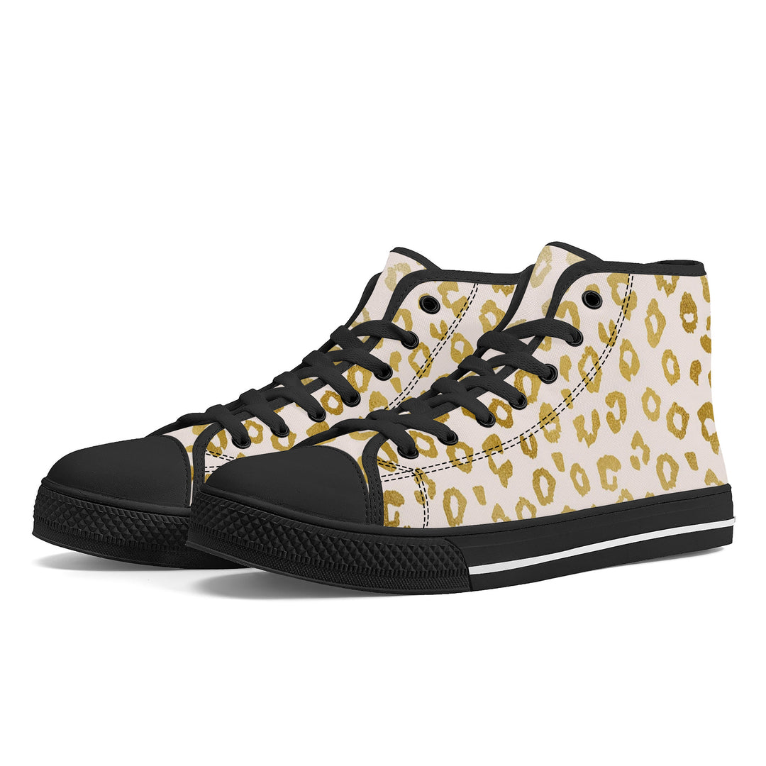 Ti Amo I love you - Exclusive Brand - Womens High-Top Canvas Shoes - Black Soles - Sizes 5-12