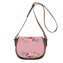 Load image into Gallery viewer, Ti Amo I love you - Exclusive Brand - Mandys Pink - Front &amp; Top Floral Swag - Saddle Bag
