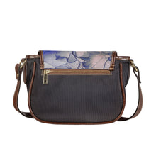 Load image into Gallery viewer, Ti Amo I love you - Exclusive Brand - Silk with Chambray Flowers - Saddle Bag
