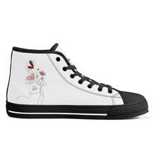 Load image into Gallery viewer, Ti Amo I love you - Exclusive Brand - High-Top Canvavs Shoes - Black Soles
