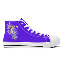 Load image into Gallery viewer, Ti Amo I love you - Exclusive Brand - High-Top Canvas Shoes - White Soles
