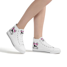 Load image into Gallery viewer, Ti Amo I love you - Exclusive Brand - High-Top Canvas Shoes - White Soles
