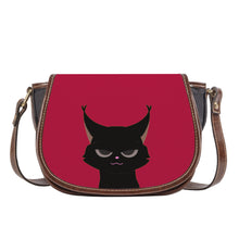 Load image into Gallery viewer, Ti Amo I love you - Exclusive Brand -  Cardinal - Black Cat - Saddle Bag
