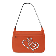 Load image into Gallery viewer, Ti Amo I love you - Exclusive Brand - Punch - Double White Heart - Journey Computer Shoulder Bag
