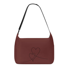 Load image into Gallery viewer, Ti Amo I love you - Exclusive Brand - Auburn Red - Double Script Heart - Journey Computer Shoulder Bag
