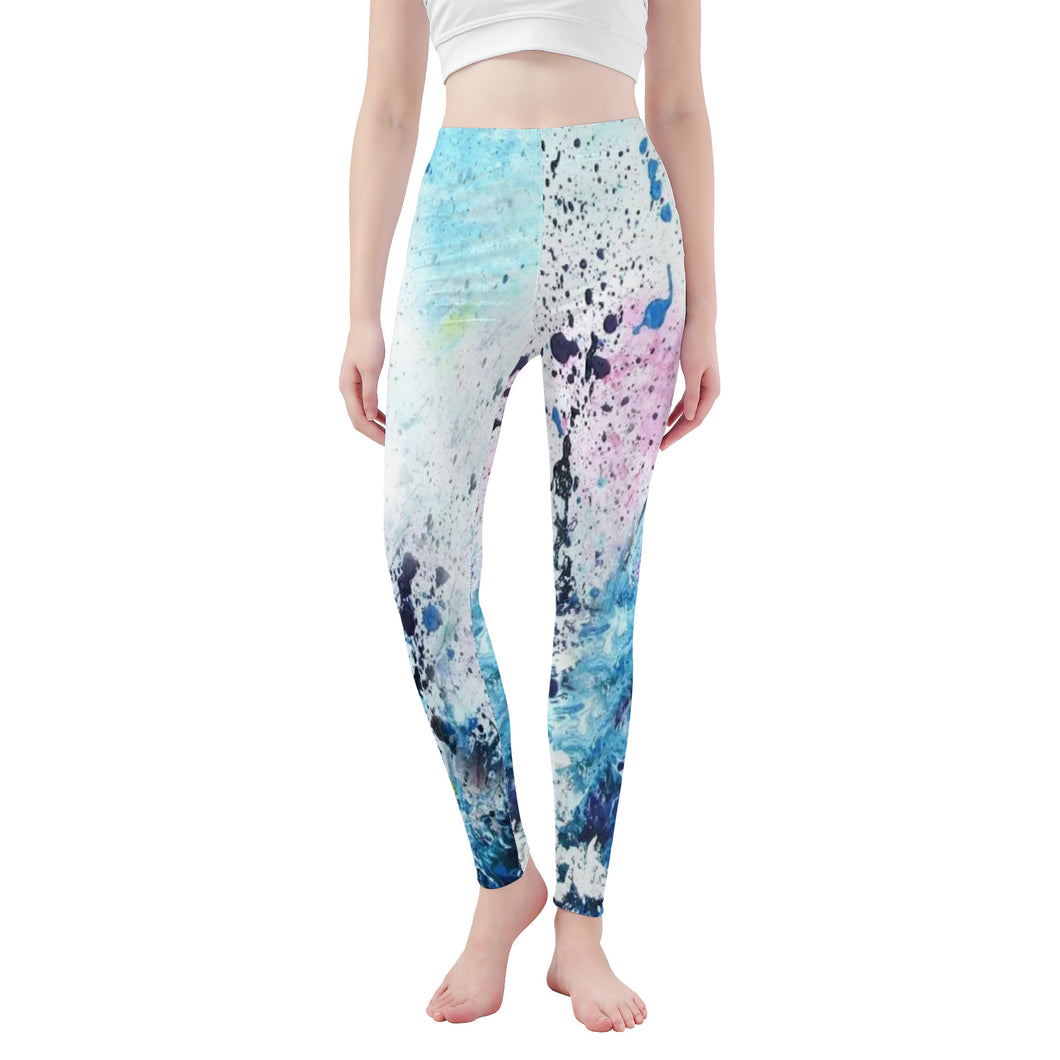 Ti Amo I love you - Exclusive Brand - Splatter - Womens / Teen Girls / Womens Plus Size - Yoga Leggings - Sizes XS-3XL