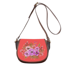 Load image into Gallery viewer, Ti Amo I love you - Exclusive Brand - Airbnb Red - Floral Bouquet - Saddle Bag
