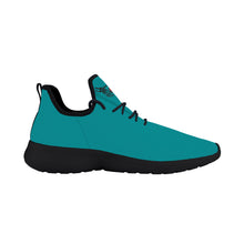 Load image into Gallery viewer, Ti Amo I love you - Exclusive Brand - Persian Green  - Skelton Hands with Heart - Mens / Womens - Lightweight Mesh Knit Sneaker - Black Soles
