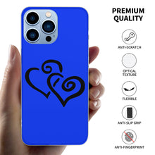 Load image into Gallery viewer, Ti Amo I love you - Exclusive Brand  - Blue Blue Eyes - Double Black Heart - iPhone 13 Transparent Case (3 cameras)
