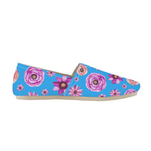 Load image into Gallery viewer, Ti Amo I love you- Exclusive Brand - Sky Blue with Flowers - Casual Flat Driving Shoe
