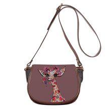 Load image into Gallery viewer, Ti Amo I love you - Exclusive Brand - Rose Brown - Giraffe- Saddle Bag
