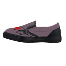 Load image into Gallery viewer, Ti Amo I love you - Exclusive Brand - Falcon - Skeleton Hands with Heart - Kids Slip-on shoes - Black Soles
