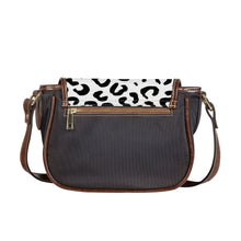 Load image into Gallery viewer, Ti Amo I love you - Exclusive Brand - White &amp; Black Animal Pattern - Saddle Bag
