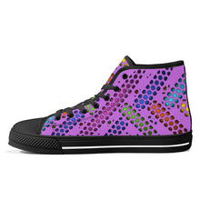 Load image into Gallery viewer, Ti Amo I love you - Exclusive Brand - Lavender - Deco Dots - High-Top Canvas Shoes - Black Soles
