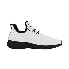 Load image into Gallery viewer, Ti Amo I love you - Exclusive Brand  - White - Double Black Heart - Lightweight Mesh Knit Sneaker - Black Soles
