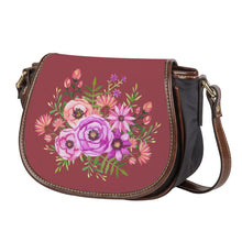 Load image into Gallery viewer, Ti Amo I love you - Exclusive Brand - Copper Rust - Floral Bouquet-  Saddle Bag
