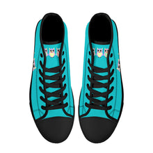 Load image into Gallery viewer, Ti Amo I love you - Exclusive Brand - 3 Sitting Owls - High-Top Canvavs Shoes - Black Soles
