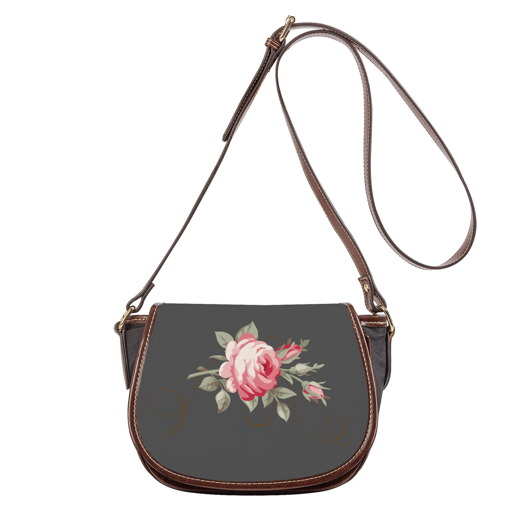 Ti Amo I love you - Exclusive Brand - Davy's Grey -  Rose -  Saddle Bag