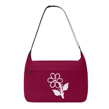 Load image into Gallery viewer, Ti Amo I love you - Exclusive Brand - Burgundy - White Daisy - Journey Computer Shoulder Bag
