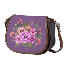 Load image into Gallery viewer, Ti Amo I love you - Exclusive Brand - French Lilac - Floral Bouquet -  Saddle Bag
