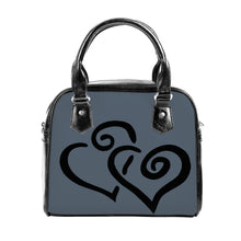 Load image into Gallery viewer, Ti Amo I love you - Exclusive Brand - Black Coral Pearl - Double Black Heart -  Shoulder Handbag
