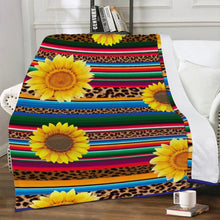 Load image into Gallery viewer, Ti Amo I love you - Exclusive Brand - Leopard &amp; Sunflowers - Micro Fleece Blankets
