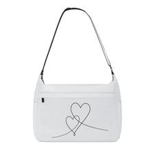 Load image into Gallery viewer, Ti Amo I love you - Exclusive Brand - Athens Gray- Double Script Heart - Journey Computer Shoulder Bag
