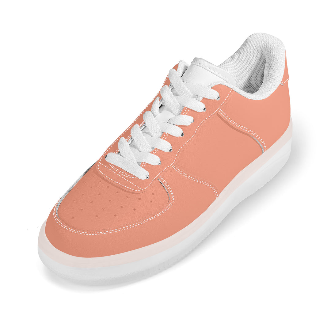 Ti Amo I love you - Exclusive Brand  - Dark Salmon - Transparent Low Top Air Force Leather Shoes