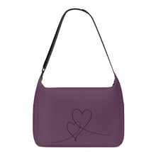 Load image into Gallery viewer, Ti Amo I love you - Exclusive Brand  - Dark Byzantium - Double Script Heart - Journey Computer Shoulder Bag
