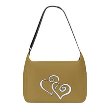 Load image into Gallery viewer, Ti Amo I love you - Exclusive Brand - Metallic Sunburst - Double White Heart - Journey Computer Shoulder Bag
