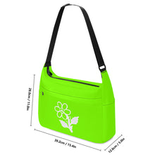 Load image into Gallery viewer, Ti Amo I love you - Exclusive Brand - Chartreuse (Lawn Green) - White Daisy - Journey Computer Shoulder Bag
