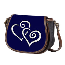 Load image into Gallery viewer, Ti Amo I love you - Exclusive Brand - Stratos - Double White Heart - Saddle Bag
