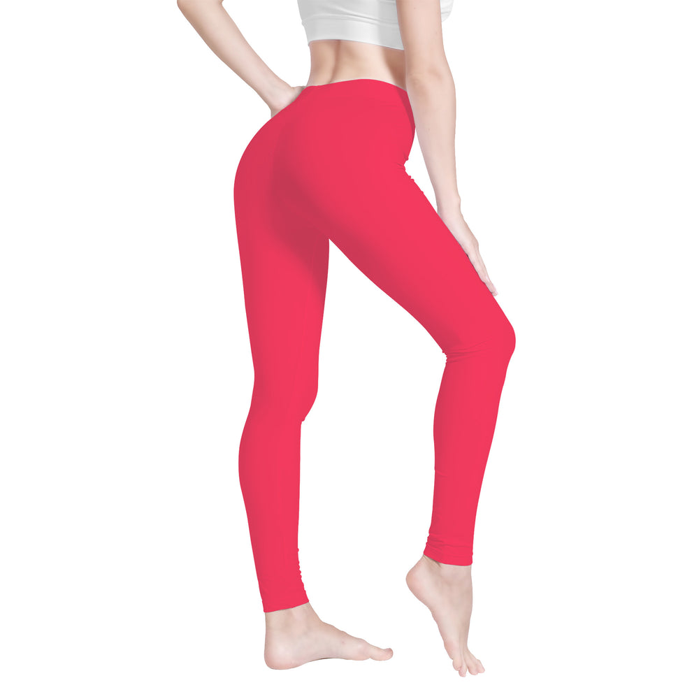 Ti Amo I love you - Exclusive Brand - Radical Red - White Daisy - Yoga Leggings - Sizes XS-3XL