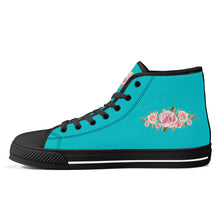 Load image into Gallery viewer, Ti Amo I love you - Exclusive Brand - High-Top Canvas Shoes - Black Soles
