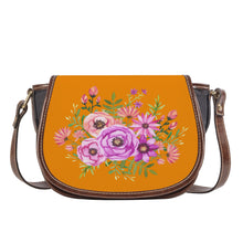 Load image into Gallery viewer, Ti Amo I love you - Exclusive Brand - Tahiti Gold - Floral Bouquet - Saddle Bag
