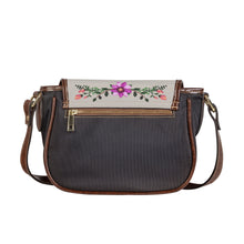 Load image into Gallery viewer, Ti Amo I love you - Exclusive Brand - Abalone - Floral Bouquet - Saddle Bag
