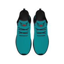 Load image into Gallery viewer, Ti Amo I love you - Exclusive Brand - Persian Green  - Skelton Hands with Heart - Mens / Womens - Lightweight Mesh Knit Sneaker - Black Soles
