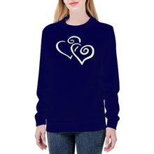 Load image into Gallery viewer, Ti Amo I love you - Exclusive Brand  - Stratos - Double White Heart  - Women&#39;s Sweatshirt
